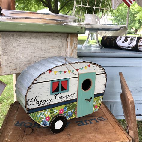 Retro Camper Trailer Novelty Birdhouse 